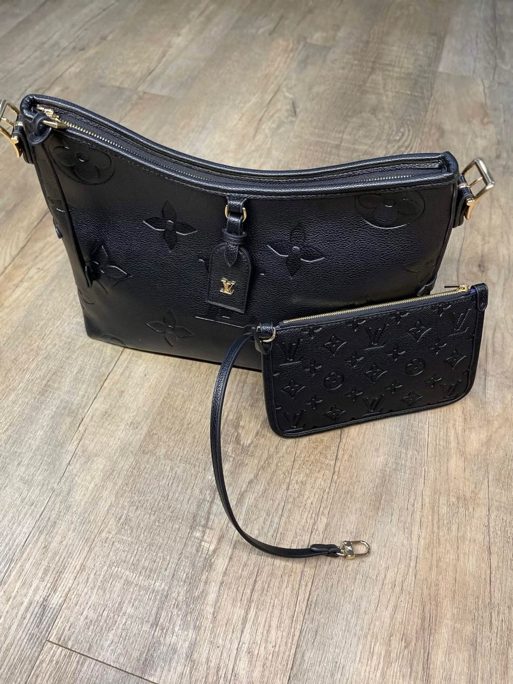 Louis Vuitton Black Arm Bag w/ Wallet
